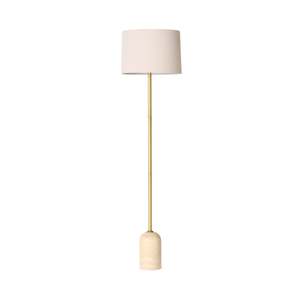 Siena Round Travertine Floor Lamp 155cm