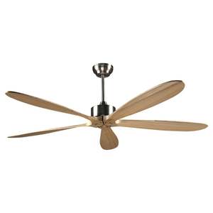 Ceiling Fans: Noumea Indoor DC Ceiling Fan with Remote - Natural Timber 152cm