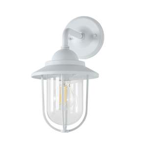 Exterior Lighting: Devon 1 Light Exterior Wall Bracket White