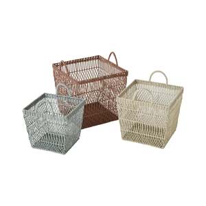 Baskets: Sidney Woven Square Basket Set
