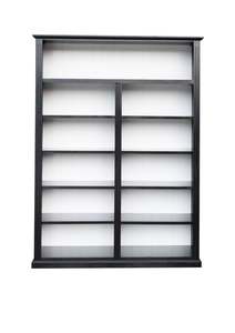 Bookcases Shelving: Armand Large Bookcase 210 x 150cm Black with White detail