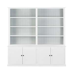 Bookcases Shelving: Armand 4 Door Library Shelving Unit 240 x 240cm White