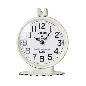 Vintage Bluebirds Mantel Clock White 22x16.5cm