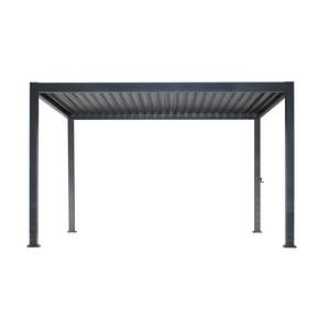 Gazebos Pergolas: Sanctuary Louvered Aluminium Pergola Charcoal 3x4m