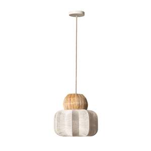 Pendants: Dahlia Pendant White Natural 30x30x30cm