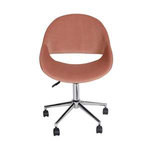 Desk Chairs: Kip Velvet Desk Chair Velvet Rose