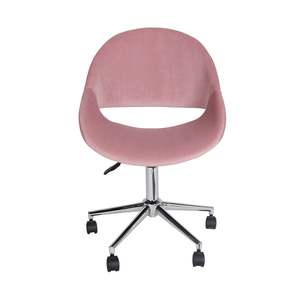Desk Chairs: Kip Velvet Desk Chair Dusty Pink