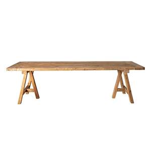 Dining Tables: Kalise Reclaimed Timber Trestle Dining Table