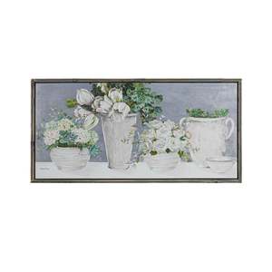 Prints Paintings: Galleries Porcelain Petals Framed Textured Print 120x60cm