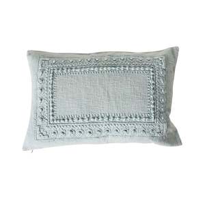 Stitch Suri Embroidered Cushion Blue