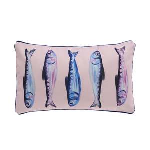 Outdoor Cushions: Aruba Wavy Sardine Outdoor Cushion 35x55cm