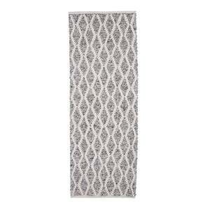 Hallway Runners: Braided Diamond Grey & Cream Runner 200x70cm