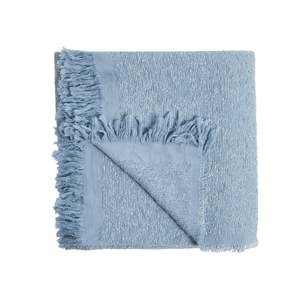 Blankets Throws: Genoa Throw Soft Ice Blue 130x170cm