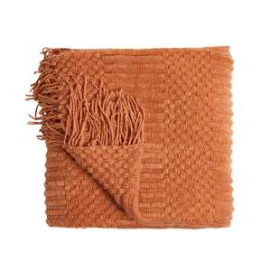 Iluka Fringed Throw Tobacco 130x170cm