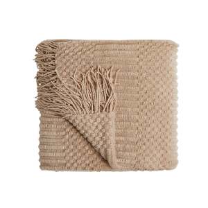 Iluka Fringed Throw Sand 130x170cm