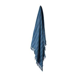 Blankets Throws: Everly Stonewash Blue Throw 200x140cm