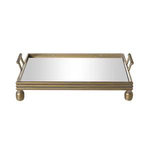 Bobble Handle Mirrored Tray 56cm