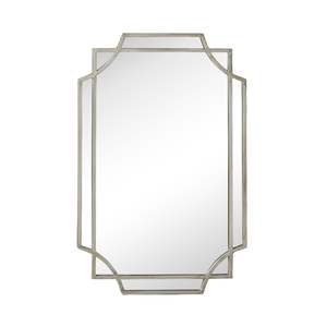Wall Mirrors: Dominique Emerald Mirror Silver 90x60cm