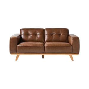 Leather Sofas: Carson 2 Seater Leather Sofa Dakota Mocha