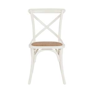 Provincial Cross Back Dining Chair Vintage White