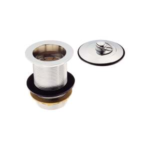 Bathroom Plugs Wastes: Plug & Waste Set 40 x 80mm Chrome