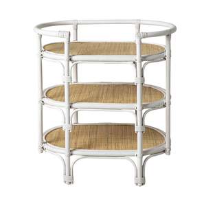 Juniper Rattan 3 Tier Curved Shelving Unit