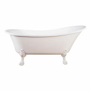 Alto White Bath 1520mm with White Feet Package