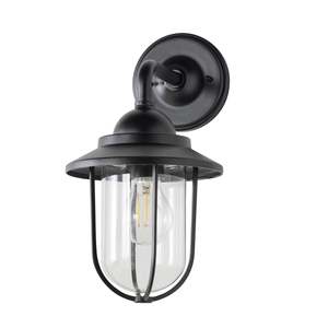 Devon 1 Light Exterior Wall Bracket Black