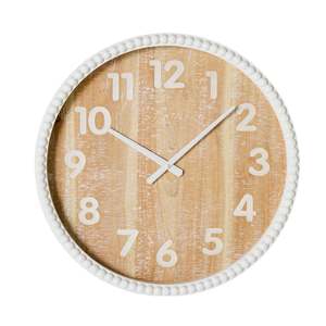Clocks: Bobble Wall Clock White 50x50x6.5cm