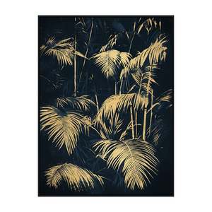 Gilded Fern Framed Textured Painting 90x120cm