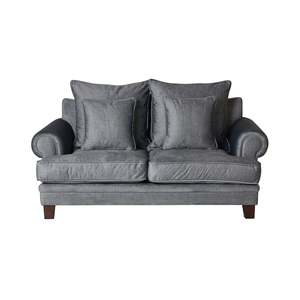 Fabric Sofas: Lisette 2.5 Seater Velvet Sofa Aura Storm