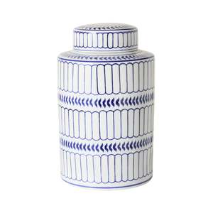 All Homewares: Celadon Striped Ginger Jar 25cm