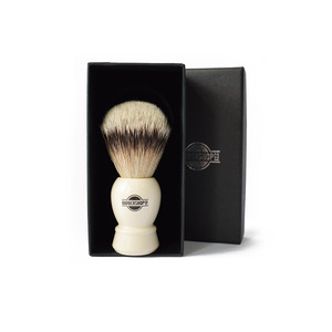 Badger Shaving Brush Silver Tip + Free Brush Stand