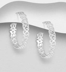 Earrings: Filigree Hoop Earrings