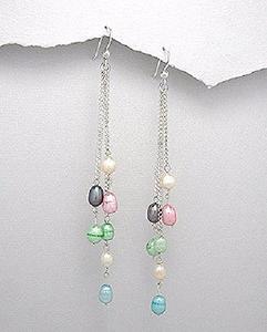 Pearls: Rainbow Pearl Drop Earrings