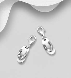 Silver: Lucky Jandal Charm in  Sterling Silver