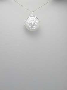 Round Shaped Locket with Tree of Life Design