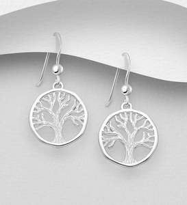 Tree Of Life: Tree of Life Earrings Sterling Silver