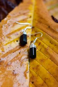 Spirit Crystal Collection: Velvet Night Obsidian Crystal Earrings
