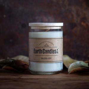 All Earth Candles: Buzz-Off - Wine Bottle Soy Candle