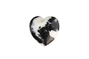 Tumbled Crystals: zebra jasper puffy heart