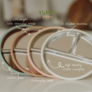 Stainless Steel Silicone Baby: The Grip Ease Baby Plate