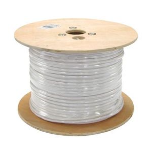 Network Security Audio Cabl: 305m Cat5E White F/UTP Stranded Shielded Cable Roll 100MHz 26AWGx4P PVC Jacket