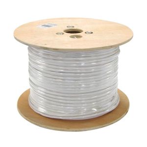 Network Security Audio Cabl: 305m Cat6 FTP Stranded Shielded Cable Roll 250MHz 26AWGx4P White LSZH Jacket