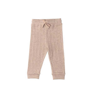 Woolbabe Organic Cotton/Merino Relaxed Pants - Dune Marl