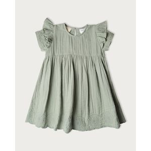 Babu: Baby Charlotte Muslin Short Sleeve Dress