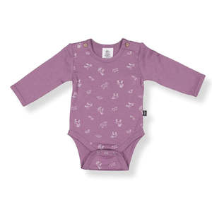 Little Flock Of Horrors: LFOH Riley Bodysuit - Mauve Animal