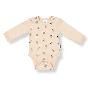 LFOH Riley Bodysuit - Wheat Marle Fruit N Veg
