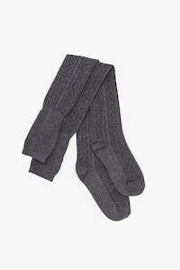 Antler: Antler Over The Knee Sock - Cable Grey