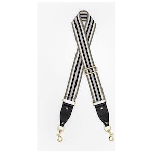 Antler: Antler Bag Strap Silver and Gold Multi Stripe